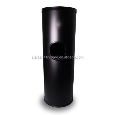 China Modern Floor standing black gym wipes dispenser with trash can for sale