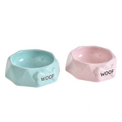 China Creative Auto Bowl Viable Ceramic Diamond Cat Dog Food Bowl Furbo Dog Camera Pet Driver for sale