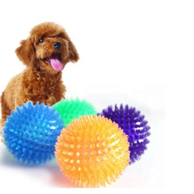 China Custom Eco Friendly Manufacture Safety TPR Pet Toys Squeak Ball Dog Chew Ball Toys for sale