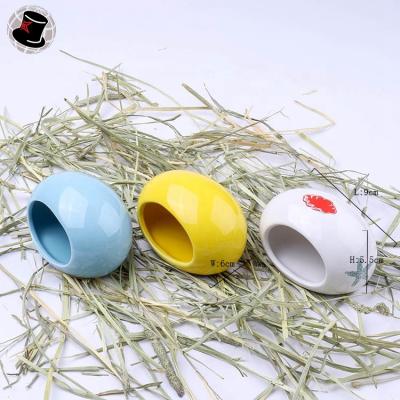 China Viable Custom Design Bamboo Ceramic Hamster Feeder Bowl Pet Bowl Pet Water Bottle for sale