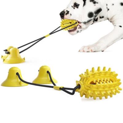 China Viable Pet Relive Worry Toys, Double Suction Molar Cup TPR Cactus Ball Stick Dog Chew Toy for sale