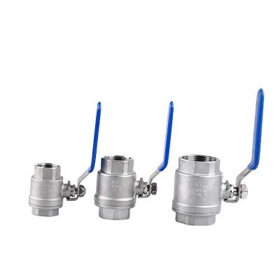 China Two-Piece Internal Wire Stainless Steel 304 Industrial Ball Valve With High Quality Te koop