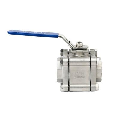 China High Pressure 2000wog 3PC CF8m Floating Ball Valve Stainless Steel Ball Valve for sale