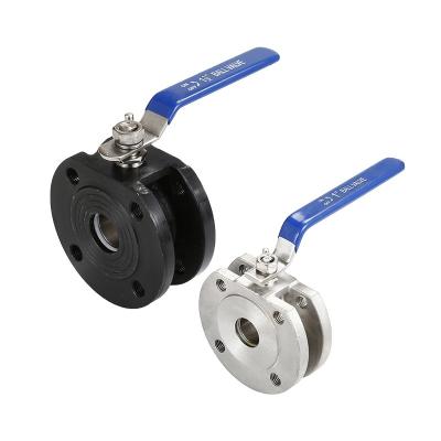 China Italy Wafer Type Flanged 304 Stainless Steel Ball Valve With ISO 5211 mounting pad for sale