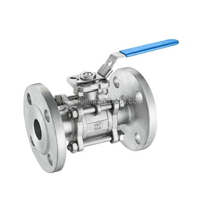 China 3 piece cast stainless steel body full bore ball valve /RF flanged ball valve for sale