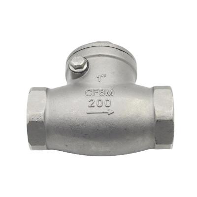 China H14W 200wog Stainless Steel BSPT Threaded Swing Check Valve for sale