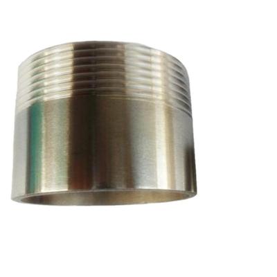 China Stainless Steel Fitting Welded Single Male External Thread Barrel Nipple for sale