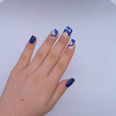 China Flexibility Cartoon Pattern Printed Artificial Nails Color Manicure Press On Nails Artificial Nails for sale