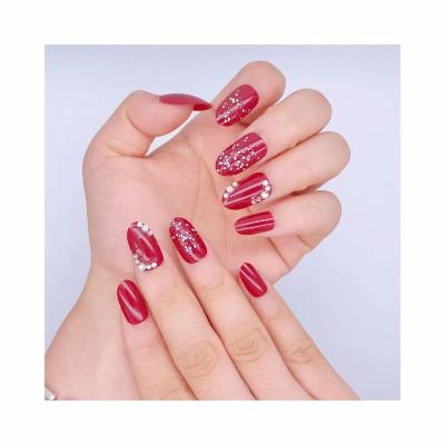 China Flexibility Popular ABS Material Jewelry Wedding Artificial Nail Tips Glitter To Nail Art Sticker for sale