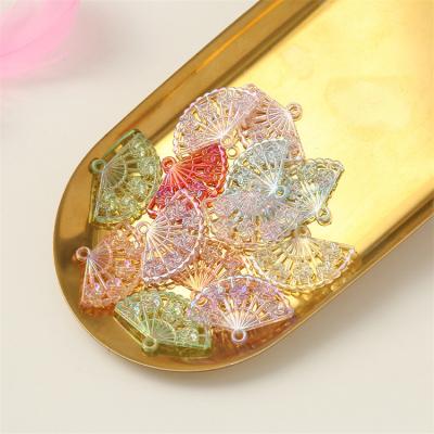 China Modern New Arrival Min AB Color Acrylic Fan Charms Pendants For Jewelry Making DIY Handmade Accessories for sale