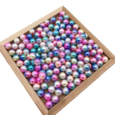 China Modern Wholesale ABS No Hole Beads Colorful Beads Round Plastic Loose Beads For DIY Jewelry Making for sale