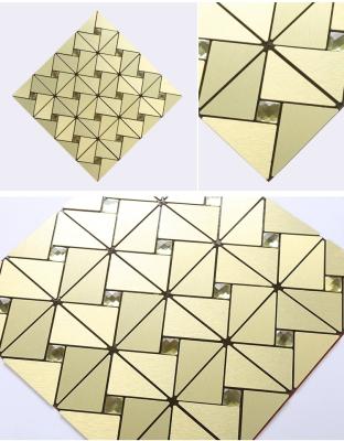 China Self Adhesive Parquet Stainless Steel Aluminum Metal Mussif Gold for sale