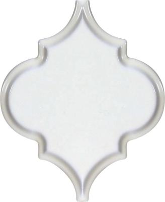 China Parquet Kitchen 3D Arabesque White Lantern Ceramic Wall Mosaic Slabs for sale