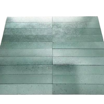 China New 50x300mm Silver Metal Color Metallic Ceramic Underground Wall Tiles Glazed Rustic Tiles for sale