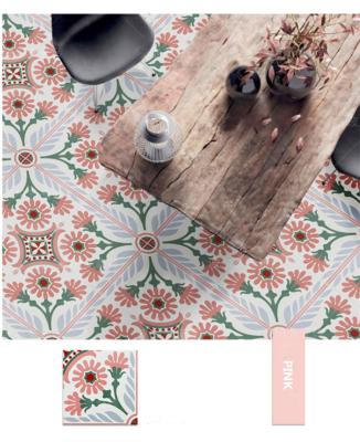 China Rustic Tiles Lace Non - Slip 300X300 Retro Living Room Hotel Floor Flower Tiles Design for sale