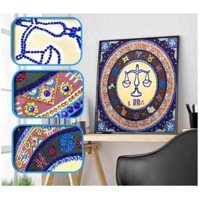 China 12 Modern 5D Crystal Diamond Constellations Painting DIY Special Shape Diamond Painting Custom Photo for sale