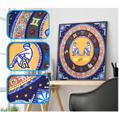 China 12 Modern 5D Crystal Diamond Constellations Painting DIY Special Shape Diamond Painting Custom Photo for sale