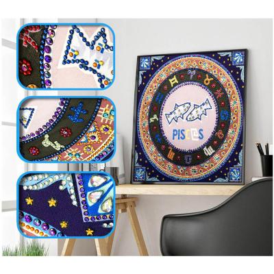 China 12 Modern 5D Crystal Diamond Constellations Painting DIY Special Shape Diamond Painting Custom Photo for sale