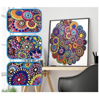 China Modern Special Shape Diamond Painting Custom Photo of Mandala Flower 5D Crystal Diamond DIY for sale