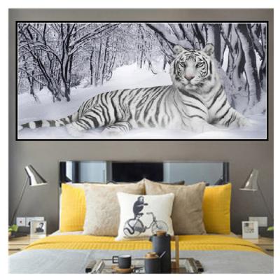 China Wholesale Modern Diamond Painting DIY Diamond Painting Snow Tiger Home Decoration 5D Diamond Painting for sale