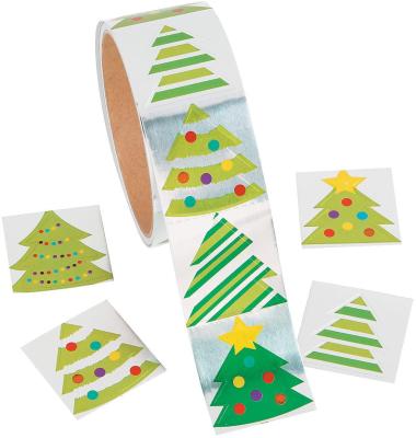 China Creative Christmas Scratch-off Tree Stickers Festival Colorful Festival Stickers for sale