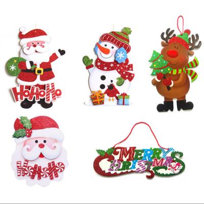 China Cute Merry Christmas Creativity Waterproof Santa Snowman Snowflake Christmas Tree Decoration Clings Festival Christmas For Sticker for sale