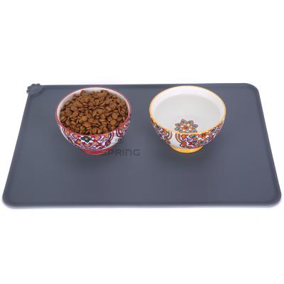 China Spring zss223 Premium Quality Sustainable Spring Quality Silicone Pet Food Mat For Dog Cat for sale