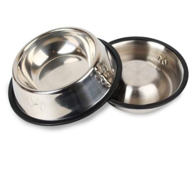 China DZ05 Sustainable Pet Bowl Hot-selling Portable Foldable Dual Function Multifunction High Bottom To Protect Stainless Spine Dog Bowls for sale