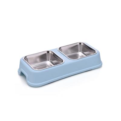 China New Sustainable Plaid JY243 Macarons Anti Slip Sensitive Dog Bowl Durable for sale