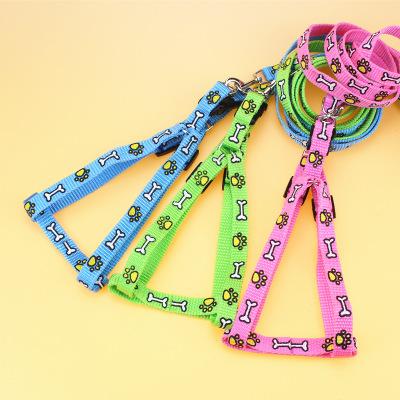 China XXF-40 Wholesale High Quality Viable Dog Rope Pet Leashes 1.5cm Printing Nylon Dog Leashes for sale