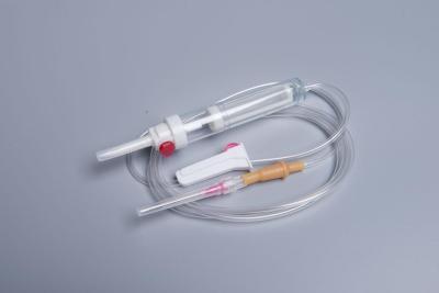 중국 Needle Disposable Blood Transfusion Infusion Set 150cm Sterilized Stainless Steel 판매용