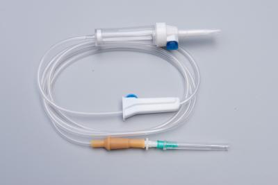 中国 EO Gas Disposable IV Infusion Set 30mm Big Drip Chamber Luer Slip Connector 販売のため