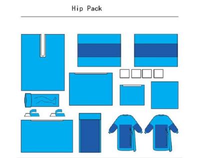 China Viscose Bi - Lamination Sterile Hip Procedure Pack For Hip Replacements Surgery for sale