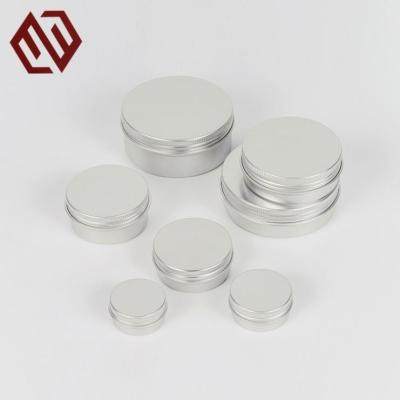 China Cosmetic Package 5ml 10ml 15ml 30ml 50ml 60ml 100ml 150m Round White Aluminum Jar Cans for sale