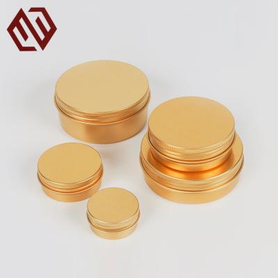 China Storage Container Empty Bottle Personal Care Aluminum Cosmetic Jars Gold Silver Metal Aluminum Tin for sale