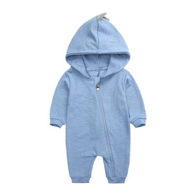 China New Infants Cozy Dinosaur Breathble Cotton Hooded Overalls For Boys And Girls Baby Romper Baby Long Sleeve Overalls for sale