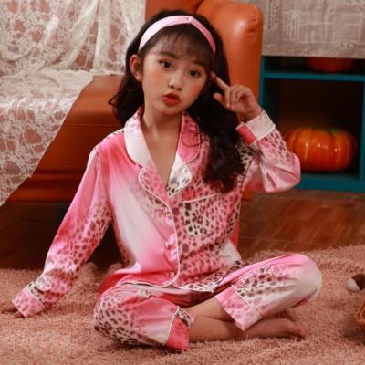 China Girls QUICK DRY Kids Toddler Silk Animal Pajamas 2021 Summer Cute Baby Silk Pajamas With Headband for sale