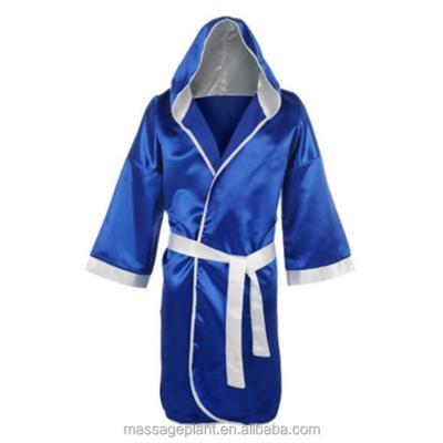 China Breathable Custom Satin Embroidered Boxing Robe With Hood for sale