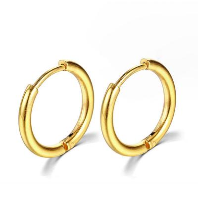 China 2022 New Stainless Steel Small Hoop Earrings Fashion Simple Cartilage Ear Piercing Jewelry For Women Men for sale