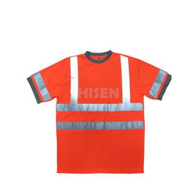 China Wholesale Custom Logo Safety Anti Shrink Hi Force Printing Reflective T-shirt, Tape Reflective T-shirt for sale