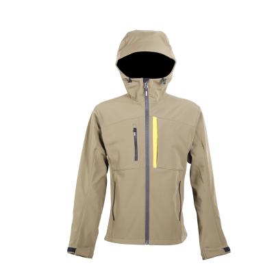 China Safari Style Men Bonded Windproof Softshell Full Zipper Jacket for sale