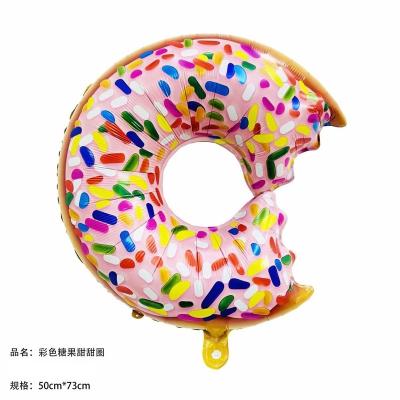 China Deluxe Donuts Foil Balloons Cartoon Shaped Balloons Birthday Opening Party Decoration Balloons for sale