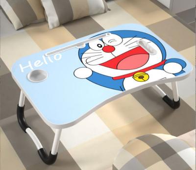 China Cartoon Foldable Children's Bedroom Bed Folding Table Cup Holder iPad Support Study Desk for sale