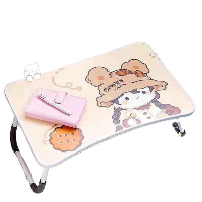 China Foldable Wooden Cartoon Portable Computer Folding Desk For Bed Cartoon Laptop Table for sale