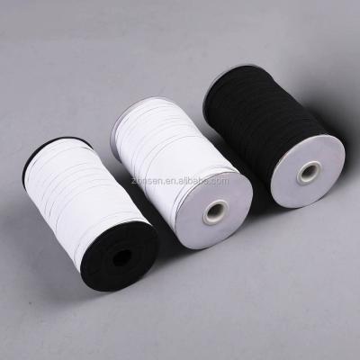 China Wholesale Monkey Elastic Band for Earloop in White or Black Polyester Bun Elastic Straps for Garment High Quality for sale