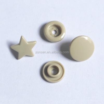 China Viable High Quality Plastic Glossy KAM Star Shape Snap Buttons 60 Colors In Stock for sale