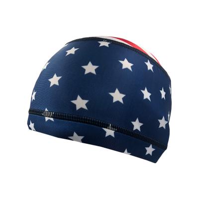 China Polyester Fiber Spandex Safety Motorcycle Helmet Inner Layer Beanie Polyester Helmet Liner Cycling Hat MZ066 for sale