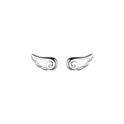 China TRENDY 925 Sterling Silver Small Cute Angel Wings Shape Ear Studs Earrings Jewelry Gifts For Women Girls for sale