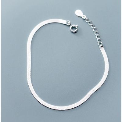 China TRENDY 925 Sterling Silver Statement Minimalist Blade Chain Bracelets Jewelry For Women for sale