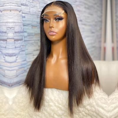 China Hd Silky Straight Wave Brazilian Hair Lace Front Wig, Cuticle Aligned Hair Wig, Virgin Hair Raw Peruvian Lace Frontal Wig for sale